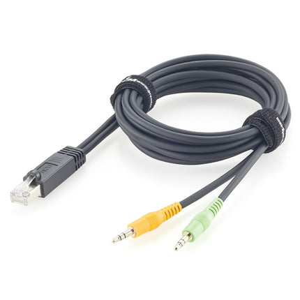RJ45 Male to Dual 3.5mm TRS Male AXIA Cable 6 feet
