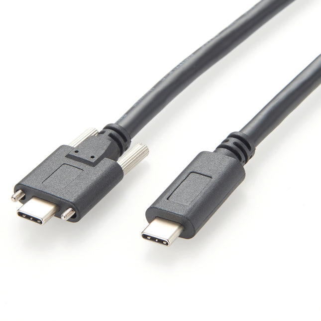 USB 3.1 Type-C Dual Screw Lock Cable
