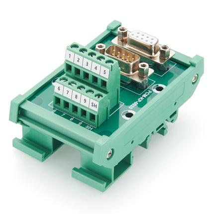 DIN Rail Mouted DB9 Male Female Breakout Board