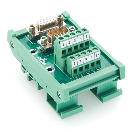 DIN Rail Mouted DB9 Male Female Breakout Board