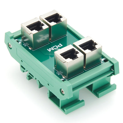 RJ45 8P8C 4-Way DIN Rail Mount Interface Module