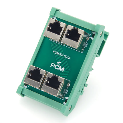 RJ45 8P8C 4-Way DIN Rail Mount Interface Module