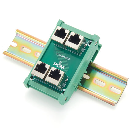 RJ45 8P8C 4-Way DIN Rail Mount Interface Module