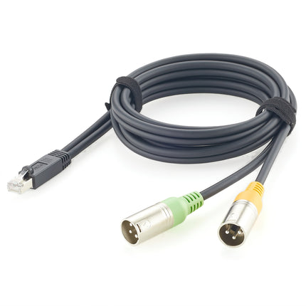 RJ45 Male to Dual XLR 3 Pin Male AXIA Audio Cable
