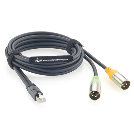 RJ45 Male to Dual XLR 3 Pin Male AXIA Audio Cable