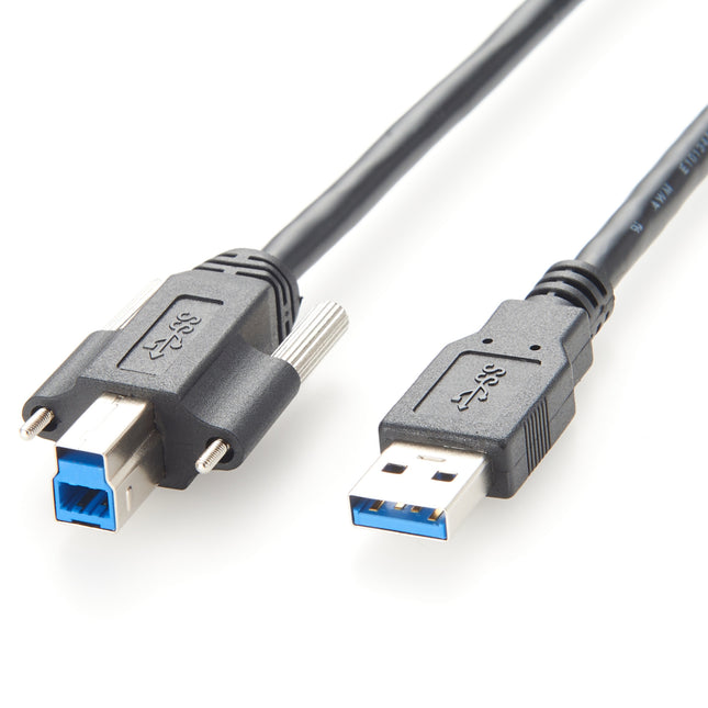 USB 3.0 A to B Dual Screw Locking Cable