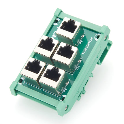 RJ45 8P8C 5-Way DIN Rail Mount Interface Module