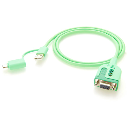 2 In 1 USB-A USB-C to DB9 RS232 Serial Cable