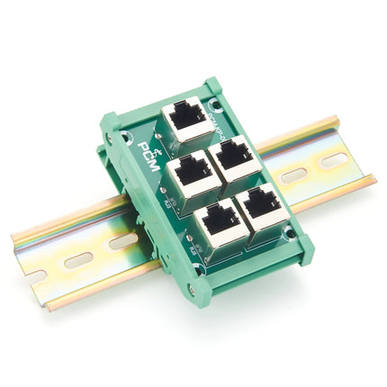 RJ45 8P8C 5-Way DIN Rail Mount Interface Module