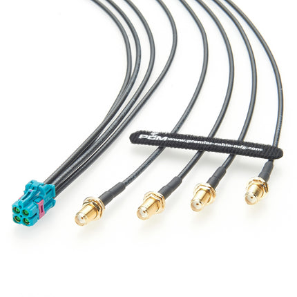 TE MATE-AX Mini FAKRA Quad Jack to 4 x SMA Jack Cable Assembly