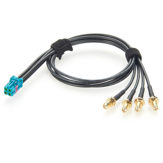 TE MATE-AX Mini FAKRA Quad Jack to 4 x SMA Jack Cable Assembly