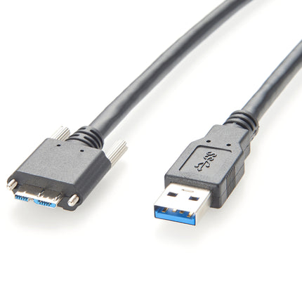 USB 3.0 A Male to Micro B Male Cable with Screw Lock