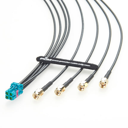 1-2298721-9 TE MATE-AX Jack to 4 x SMA Plug RF Coaxial Cable Assembly