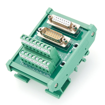 DB15 Male Female D-SUB Din Rail Mount Interface Module
