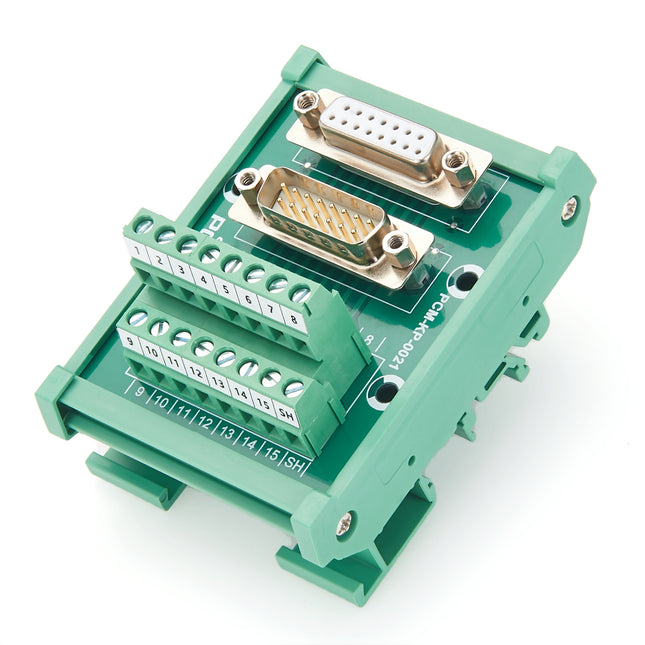 DB15 Male Female D-SUB Din Rail Mount Interface Module