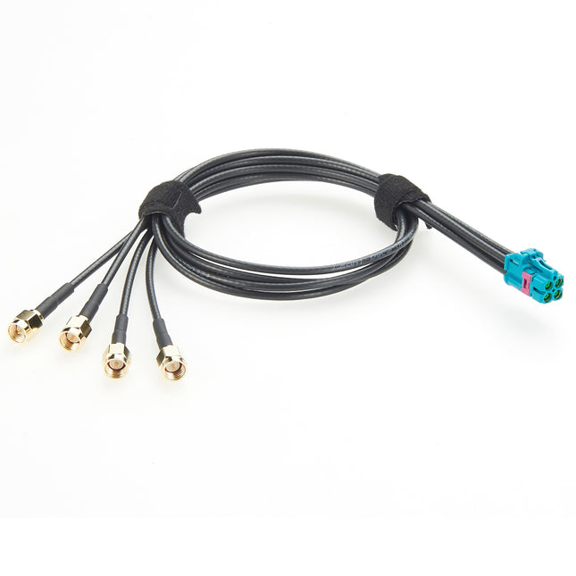 1-2298721-9 TE MATE-AX Jack to 4 x SMA Plug RF Coaxial Cable Assembly