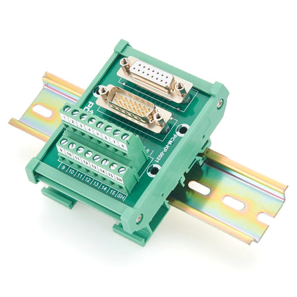 DB15 Male Female D-SUB Din Rail Mount Interface Module