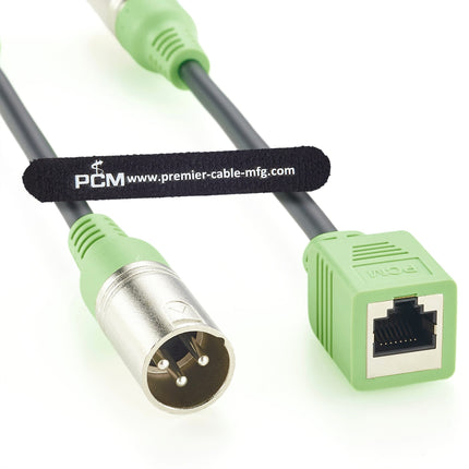 XLR 3 Pin Male to RJ45 Female Adapter Cable