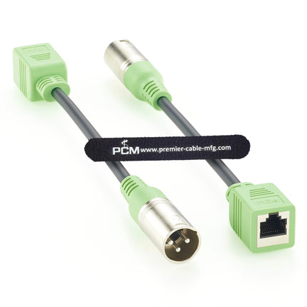 XLR 3 Pin Male to RJ45 Female Adapter Cable