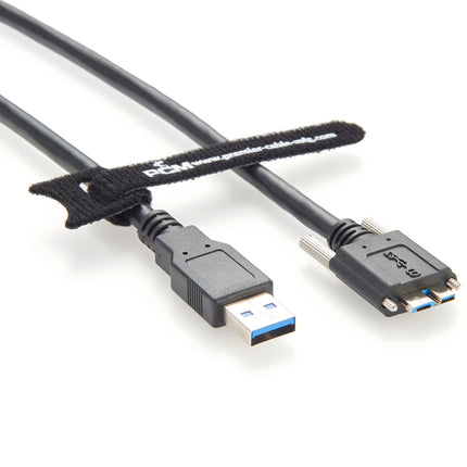 USB 3.0 A Male to Micro B Male Cable with Screw Lock