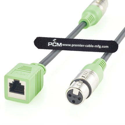 3 Pin XLR Female to RJ45 Female Adapter Cable