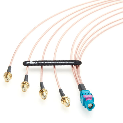 HSD Z Female to 4 SMA Female Cable
