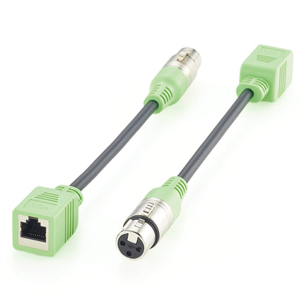 3 Pin XLR Female to RJ45 Female Adapter Cable