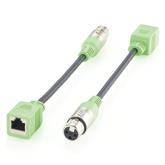3 Pin XLR Female to RJ45 Female Adapter Cable