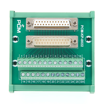 DIN Rail Mount D-Sub DB25 Male Female Header Breakout Board