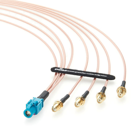 HSD Z Female to 4 SMA Female Cable