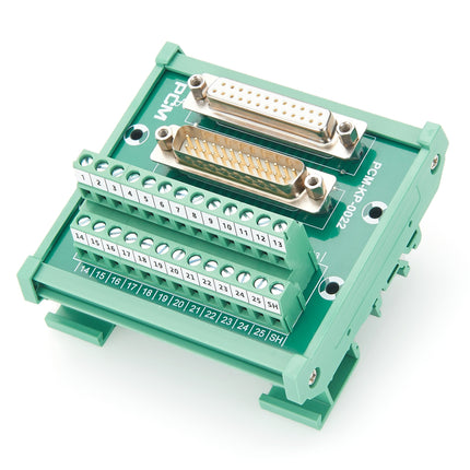 DIN Rail Mount D-Sub DB25 Male Female Header Breakout Board