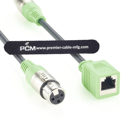 3 Pin XLR Female to RJ45 Female Adapter Cable