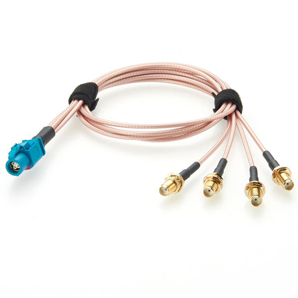 HSD Z Female to 4 SMA Female Cable