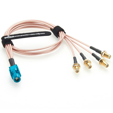 HSD Z Female to 4 SMA Female Cable