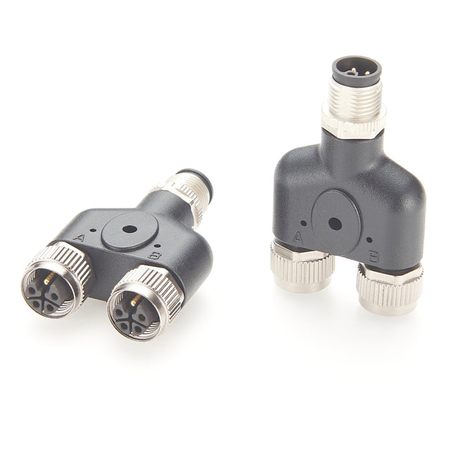M12 L Code Y Splitter