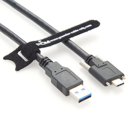 USB 3.0 A to USB 3.1 C Screw Lock Cable