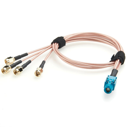 HSD Z Code Female to 4 SMA Male Cable