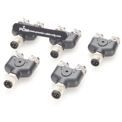 M12 L Code Y Splitter