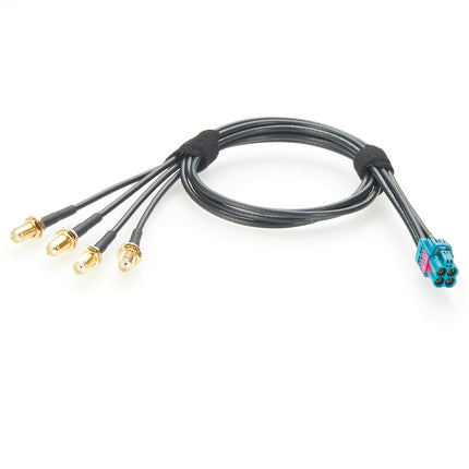 Rosenberger Quad HFM Mini FAKRA Z Jack to 4 x SMA Jack Cable