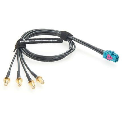 Rosenberger Quad HFM Mini FAKRA Z Jack to 4 x SMA Jack Cable