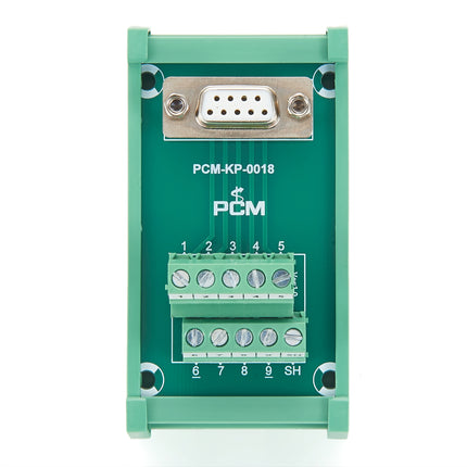 DIN Rail DB9 Female Terminal Block Interface Module