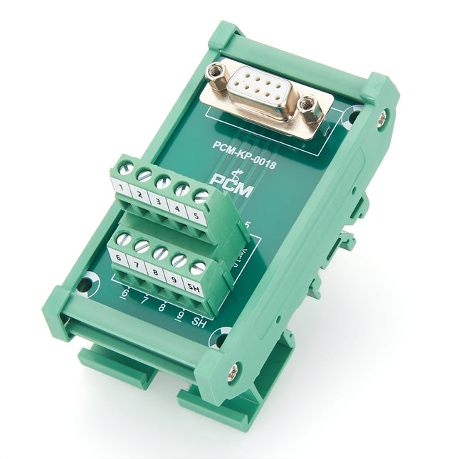 DIN Rail DB9 Female Terminal Block Interface Module