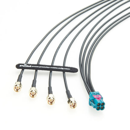 Rosenberger Mini FAKRA Quad Jack to 4 x SMA Plug Cable