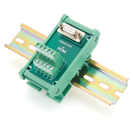 DIN Rail DB9 Female Terminal Block Interface Module