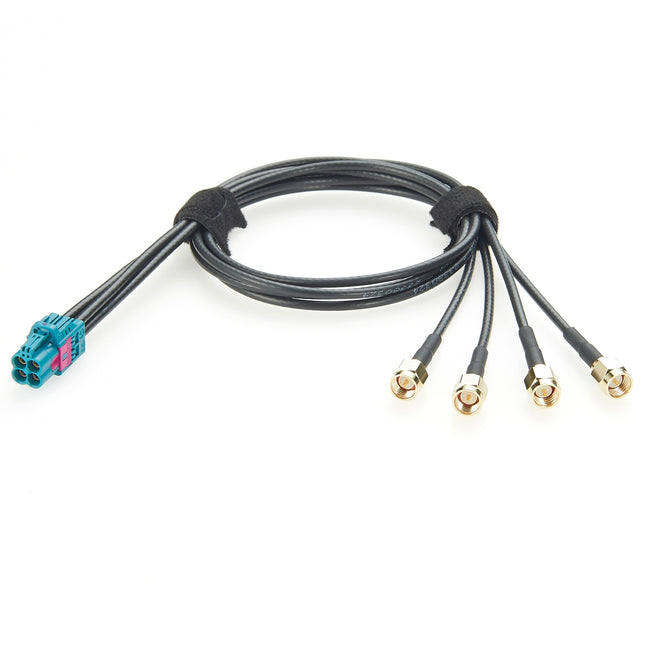 Rosenberger Mini FAKRA Quad Jack to 4 x SMA Plug Cable