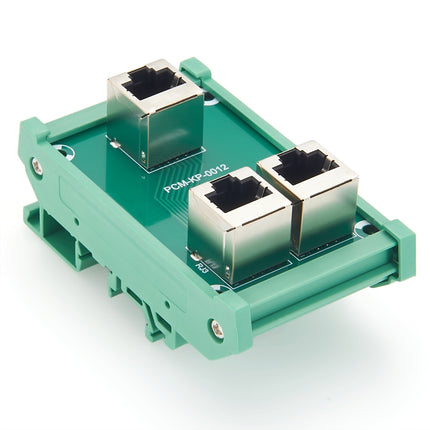 DIN Rail Mount RJ45 Breakout Board 3 Port