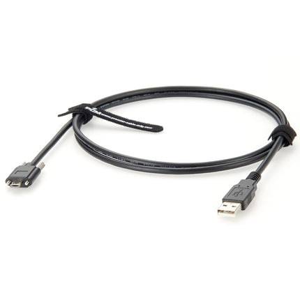 USB 2.0 A to Micro-B Screw Locking Cable