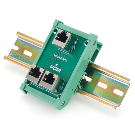 DIN Rail Mount RJ45 Breakout Board 3 Port