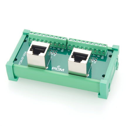 RJ45 8P8C 2-Way Buss DIN Rail Terminal Block Breakout Board