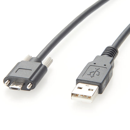 USB 2.0 A to Micro-B Screw Locking Cable